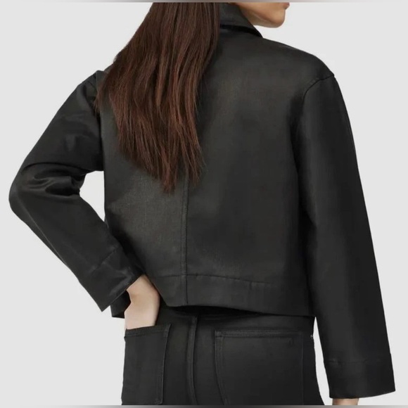 DL1961 Women's Black Leather Jacket - Picture 3 of 6